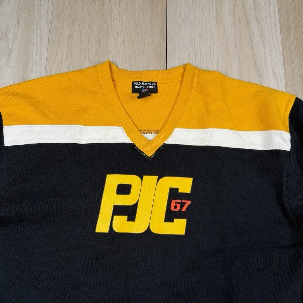 Vintage Polo Jeans Co Ralph Lauren PJC 67 Jersey Style Sweater Shirt M Medium